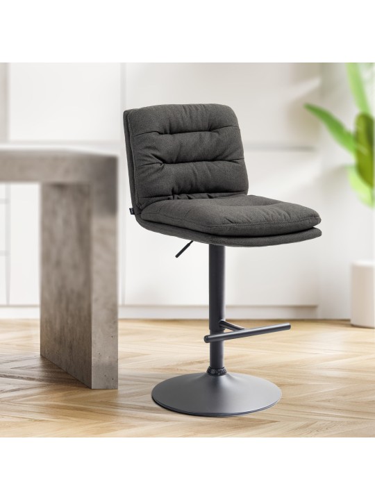 Sæt med 2 barstole Damar stof, mørkegrå Sæt med 2 barstole Damar stof, mørkegrå