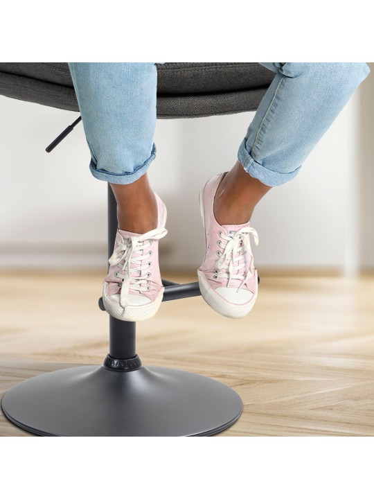 Sæt med 2 barstole Damar stof, mørkegrå Sæt med 2 barstole Damar stof, mørkegrå