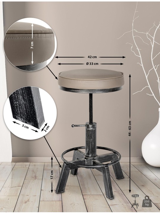 Taburet Destin, antik sølv Taburet Destin, antik sølv