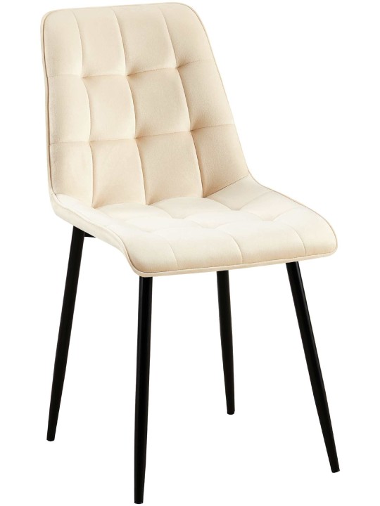 Gifford fløjl spisestuestol, creme