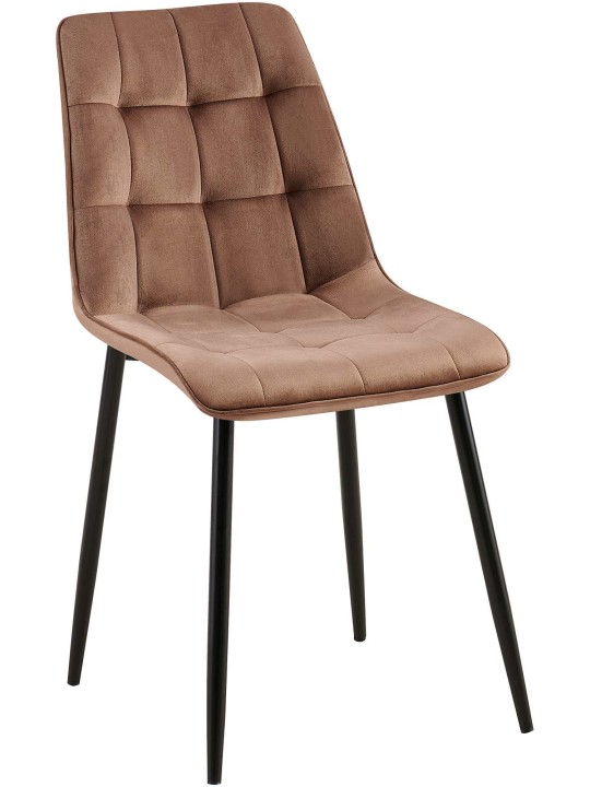 Gifford fløjl spisestuestol, brun