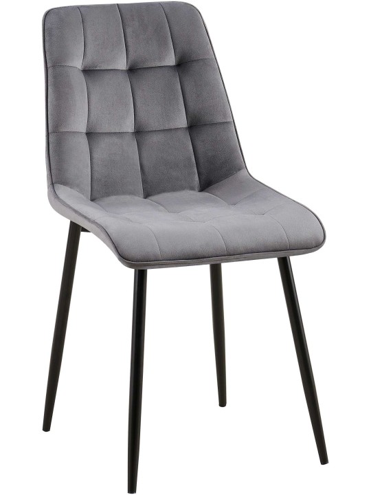 Gifford fløjl spisestuestol, mørkegrå