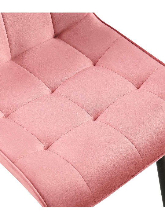 Gifford fløjl spisestuestol, pink