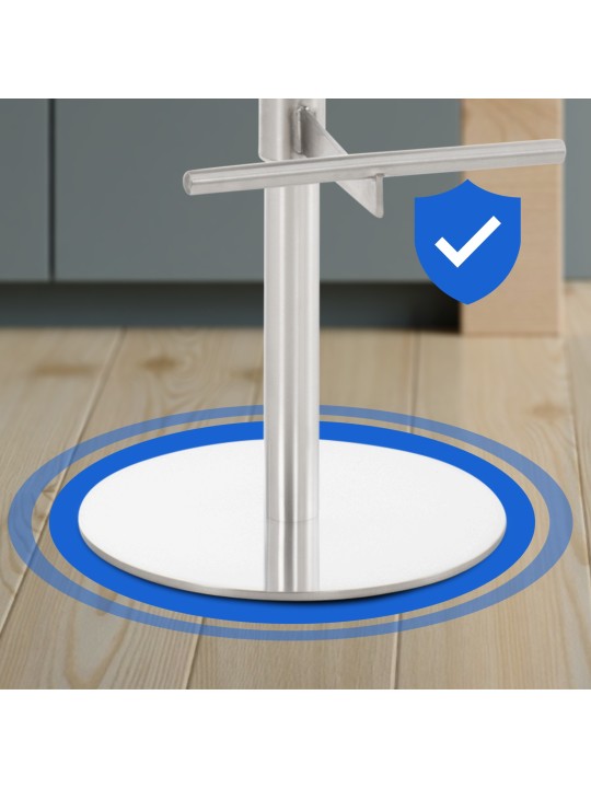 Sæt med 2 barstole Cadiz stof rustfrit stål, mørkegrå