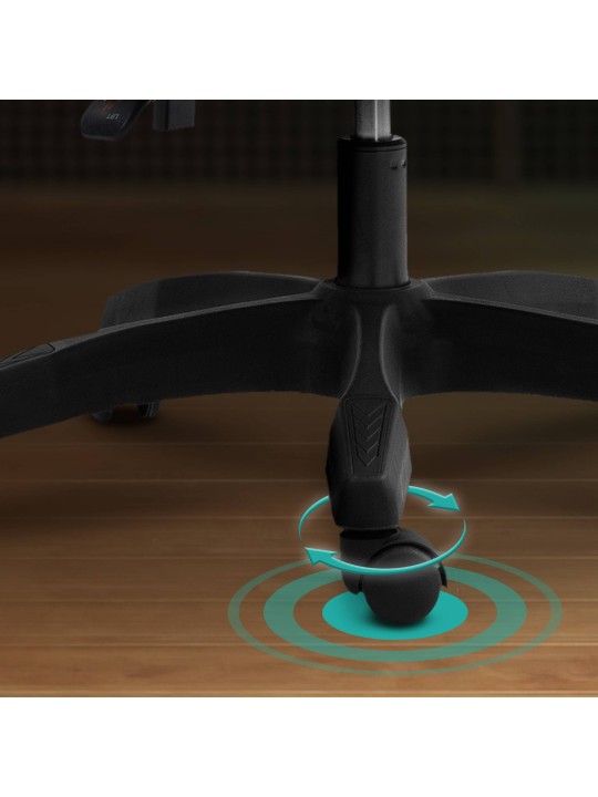 Kontorstol Miltona stof, grå/sort