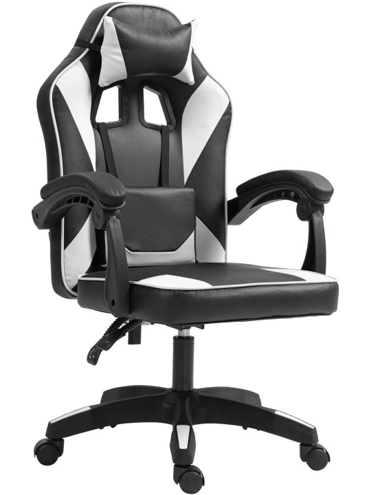 Kontorstol Orkney imiteret læder, sort/hvid