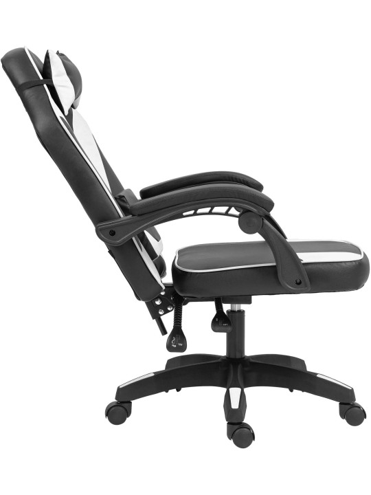 Kontorstol Orkney imiteret læder, sort/hvid