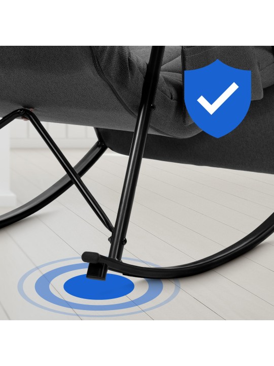 Gyngestol Cathy stof, mørkegrå