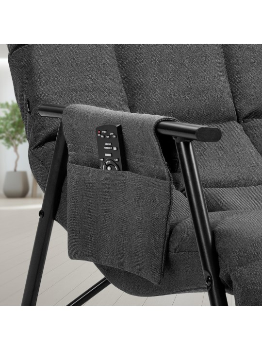 Gyngestol Cathy stof, mørkegrå