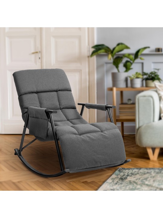 Gyngestol Cathy stof, mørkegrå