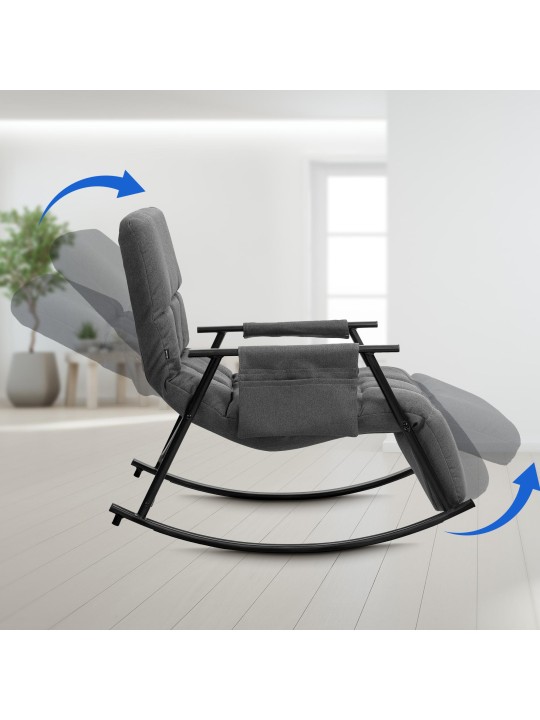 Gyngestol Cathy stof, mørkegrå