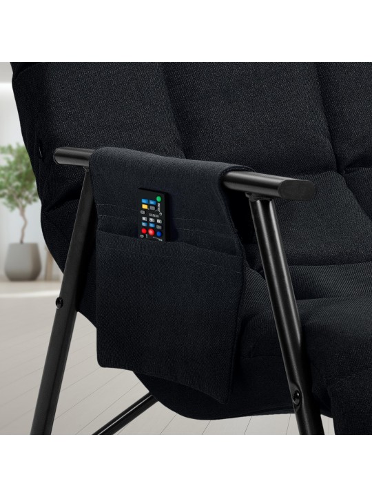 Gyngestol Cathy stof, sort