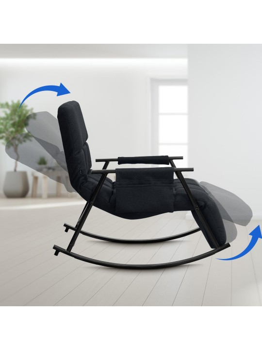 Gyngestol Cathy stof, sort