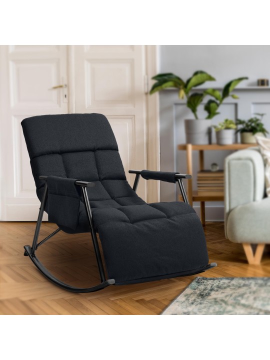 Gyngestol Cathy stof, sort