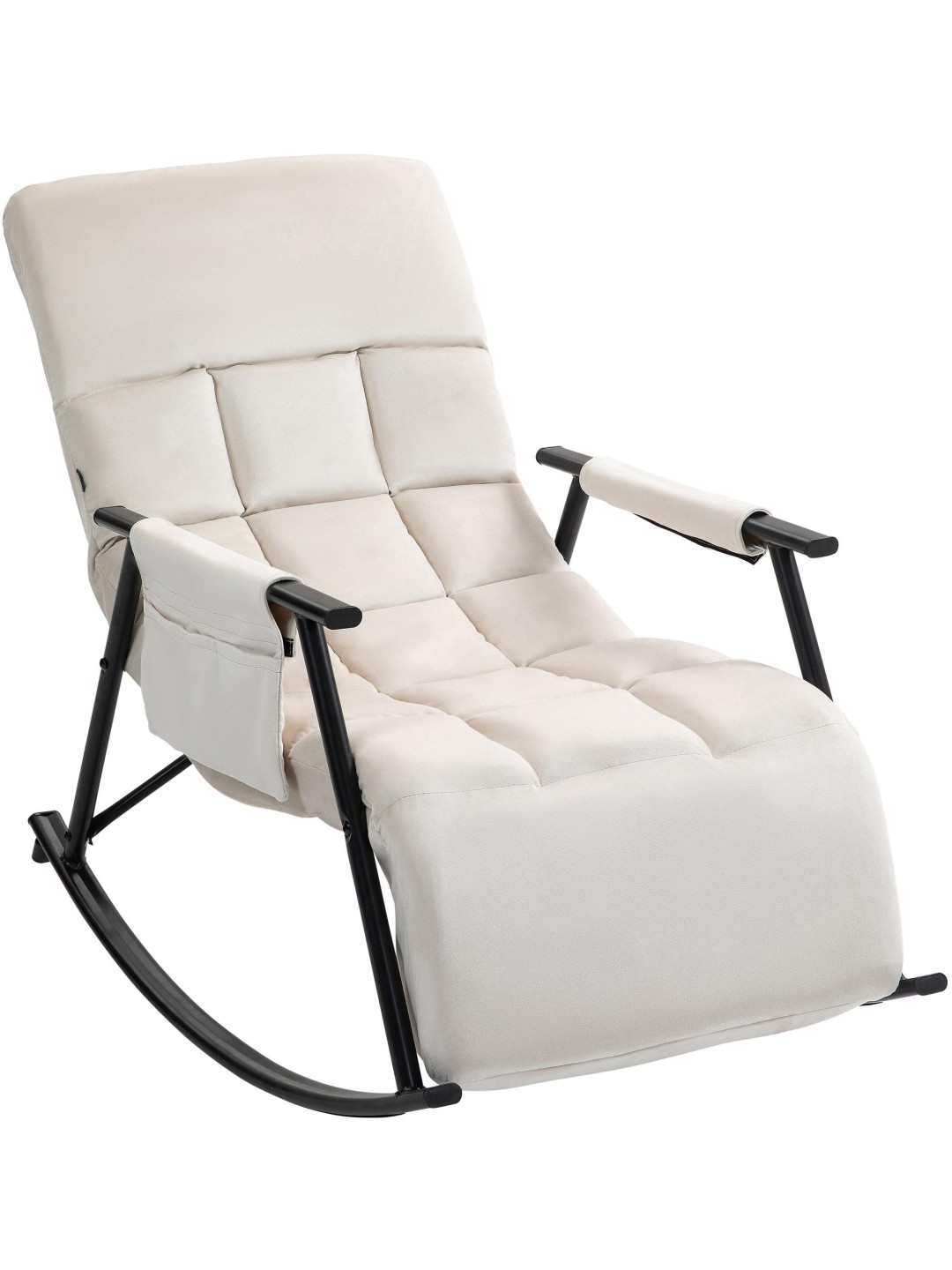 Gyngestol Cathy fløjl, creme