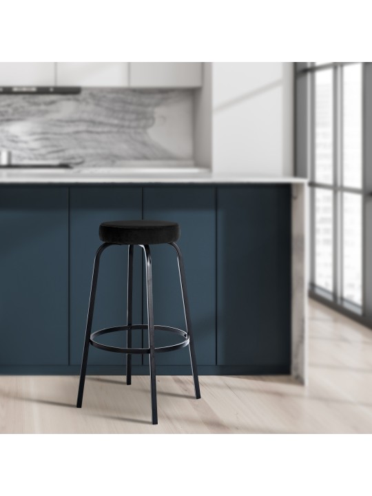 Barstol Kamari fløjl, sort Barstol Kamari fløjl, sort