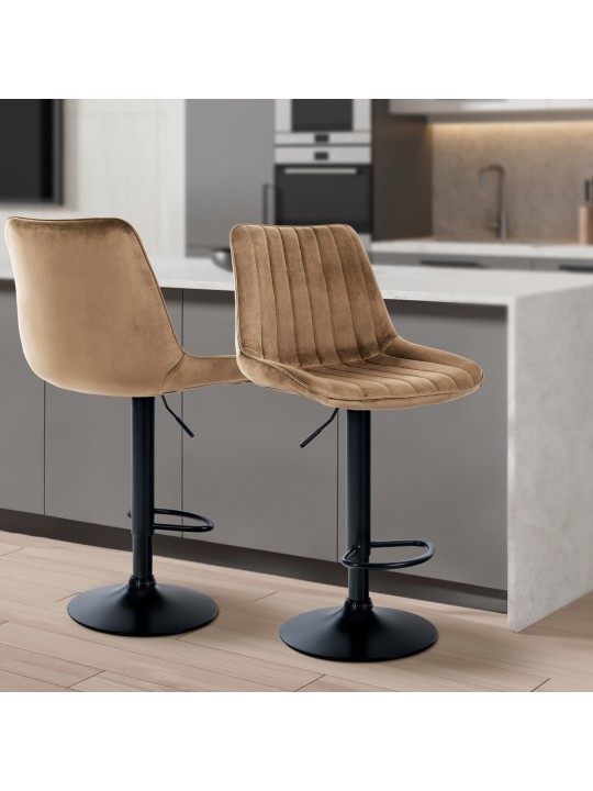 Barstol Toni fløjl, brun Barstol Toni fløjl, brun