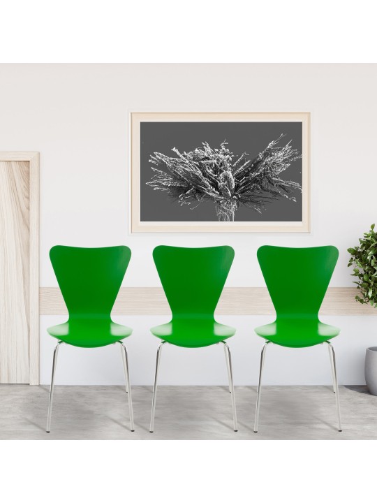 Sæt med 4 Calisto besøgsstole, grøn