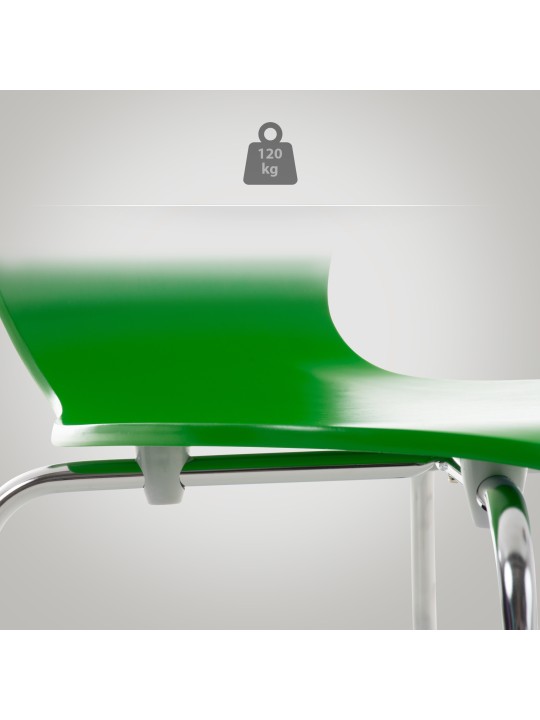 Sæt med 4 Calisto besøgsstole, grøn