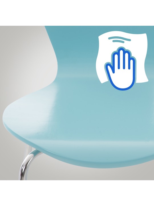 Sæt med 4 Calisto besøgsstole, lyseblå