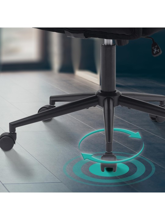 Kontorstol Kingman velvet, sort Kontorstol Kingman velvet, sort