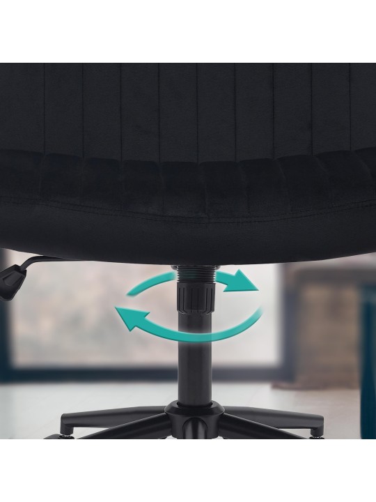 Kontorstol Kingman velvet, sort Kontorstol Kingman velvet, sort