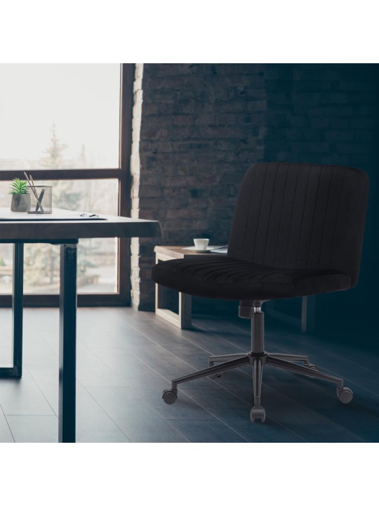 Kontorstol Kingman velvet, sort Kontorstol Kingman velvet, sort
