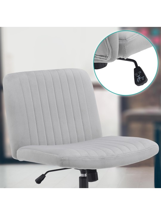 Kontorstol Kingman velvet, lysegrå Kontorstol Kingman velvet, lysegrå