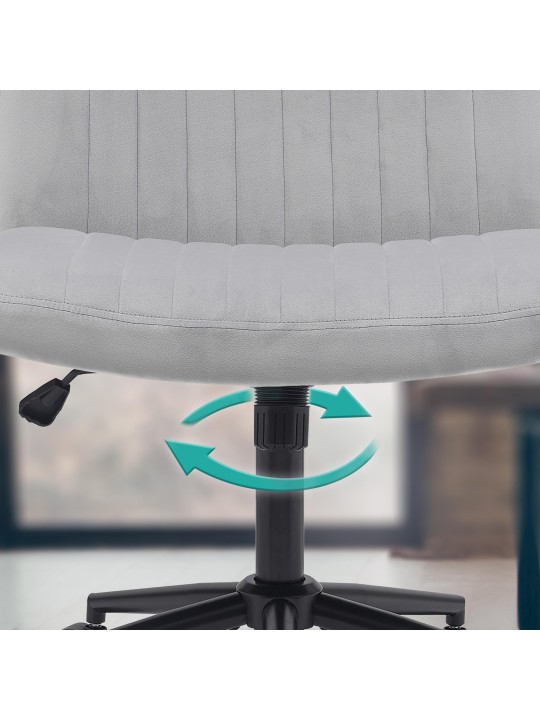 Kontorstol Kingman velvet, lysegrå Kontorstol Kingman velvet, lysegrå