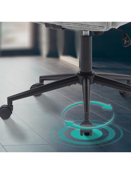 Kontorstol Kingman velvet, lysegrå Kontorstol Kingman velvet, lysegrå