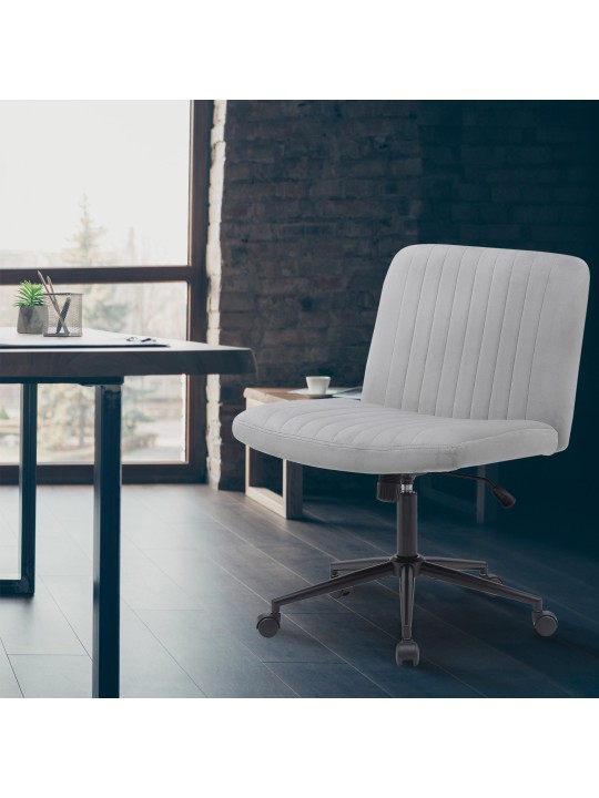 Kontorstol Kingman velvet, lysegrå Kontorstol Kingman velvet, lysegrå