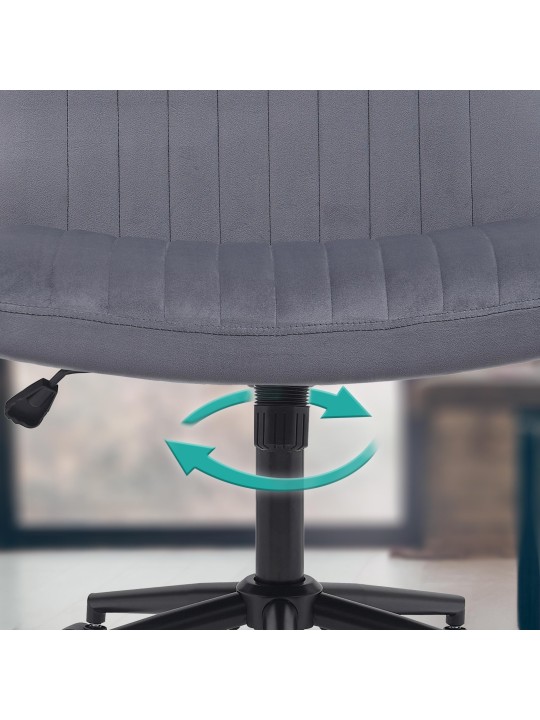 Kontorstol Kingman velvet, mørkegrå Kontorstol Kingman velvet, mørkegrå