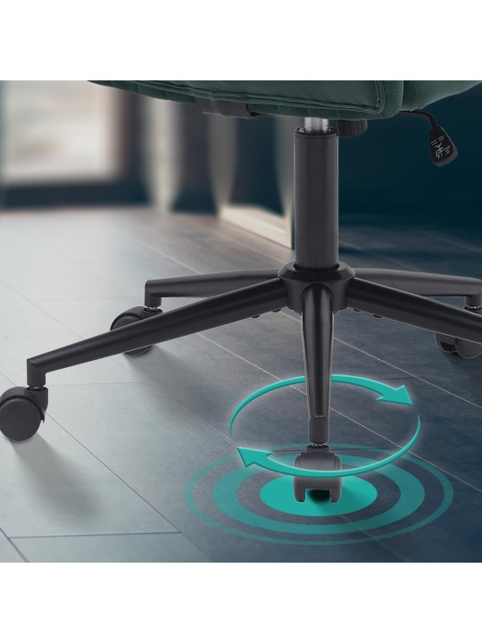 Kontorstol Kingman velvet, grøn Kontorstol Kingman velvet, grøn