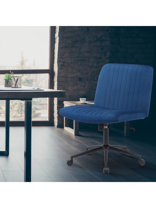 Kontorstol Kingman velvet, blå Kontorstol Kingman velvet, blå