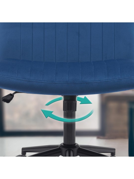 Kontorstol Kingman velvet, blå Kontorstol Kingman velvet, blå