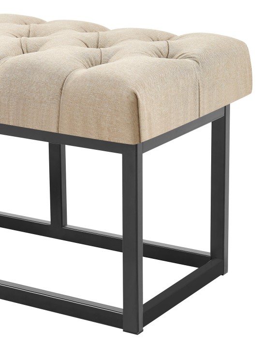 Bænk Amun stof B100, taupe