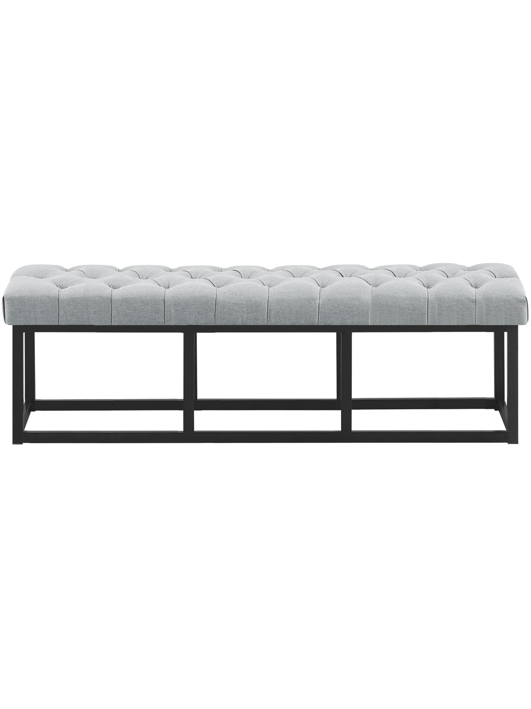 Bænk Amun stof B150, grå