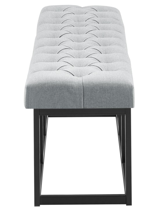 Bænk Amun stof B150, grå