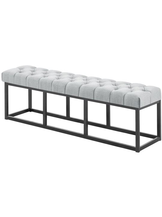 Bænk Amun stof B150, grå