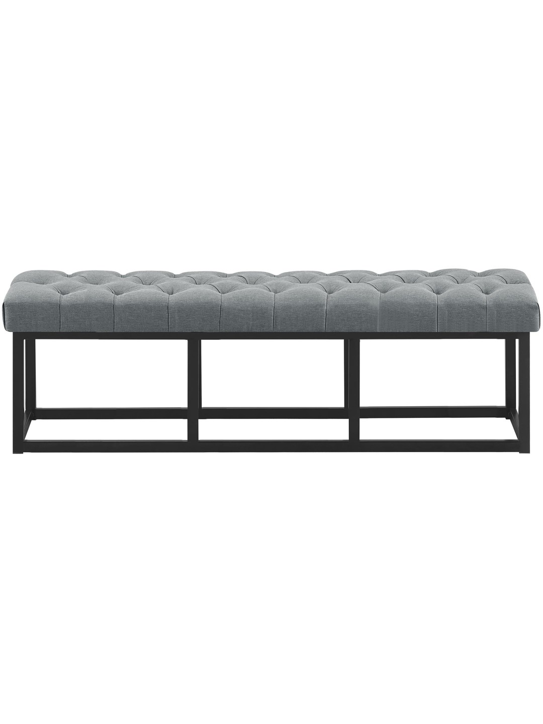 Bænk Amun stof B150, mørkegrå
