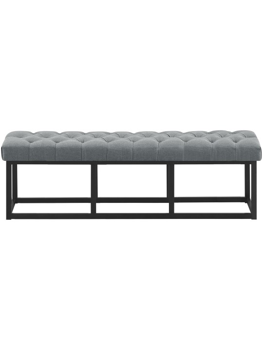 Bænk Amun stof B150, mørkegrå