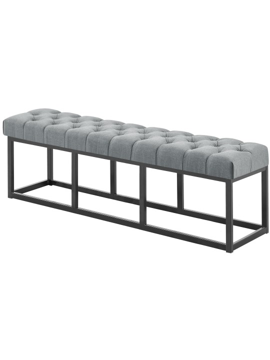 Bænk Amun stof B150, mørkegrå