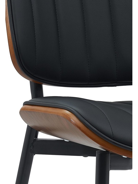 Besøgsstol Tiffin imiteret læder, valnød/sort