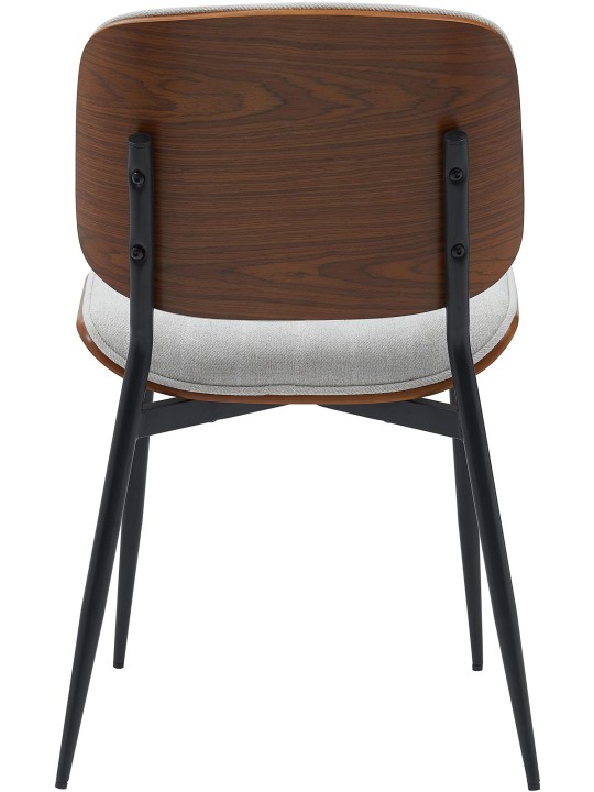 Besøgsstol Tiffin stof, valnød/creme