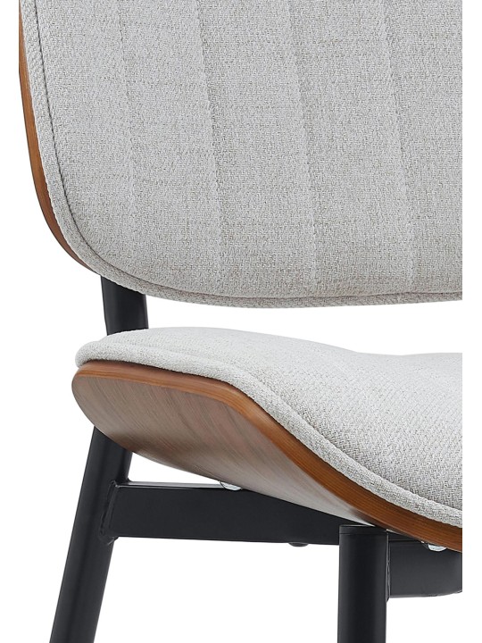 Besøgsstol Tiffin stof, valnød/creme