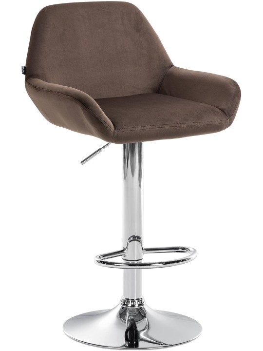 Barstol Braga fløjlskrom, brun