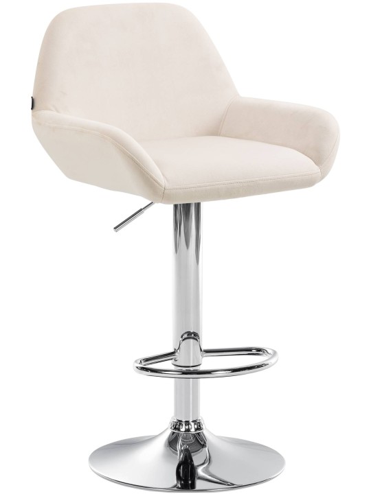 Barstol Braga fløjlskrom, creme