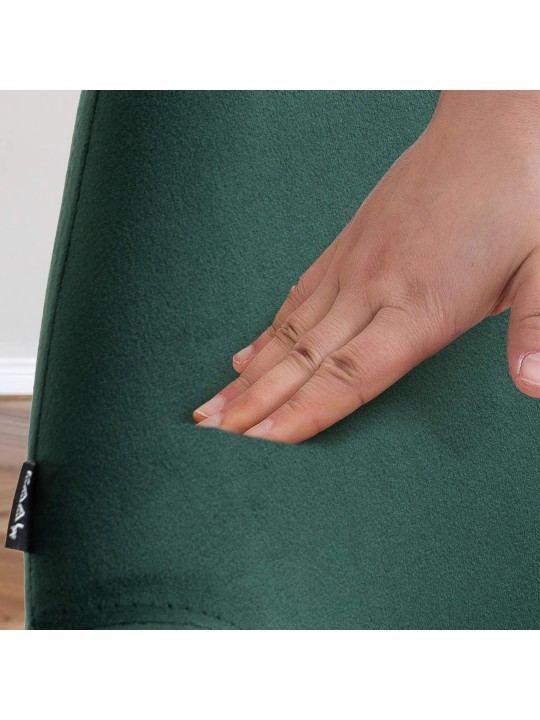 Barstol Braga fløjlskrom, mørkegrøn