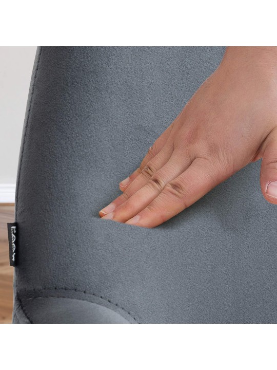 Barstol Braga fløjl, mørkegrå