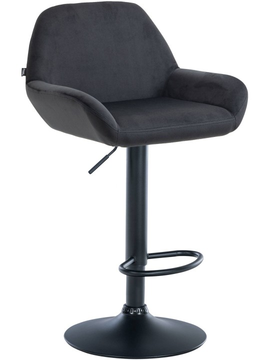 Barstol Braga fløjl, sort